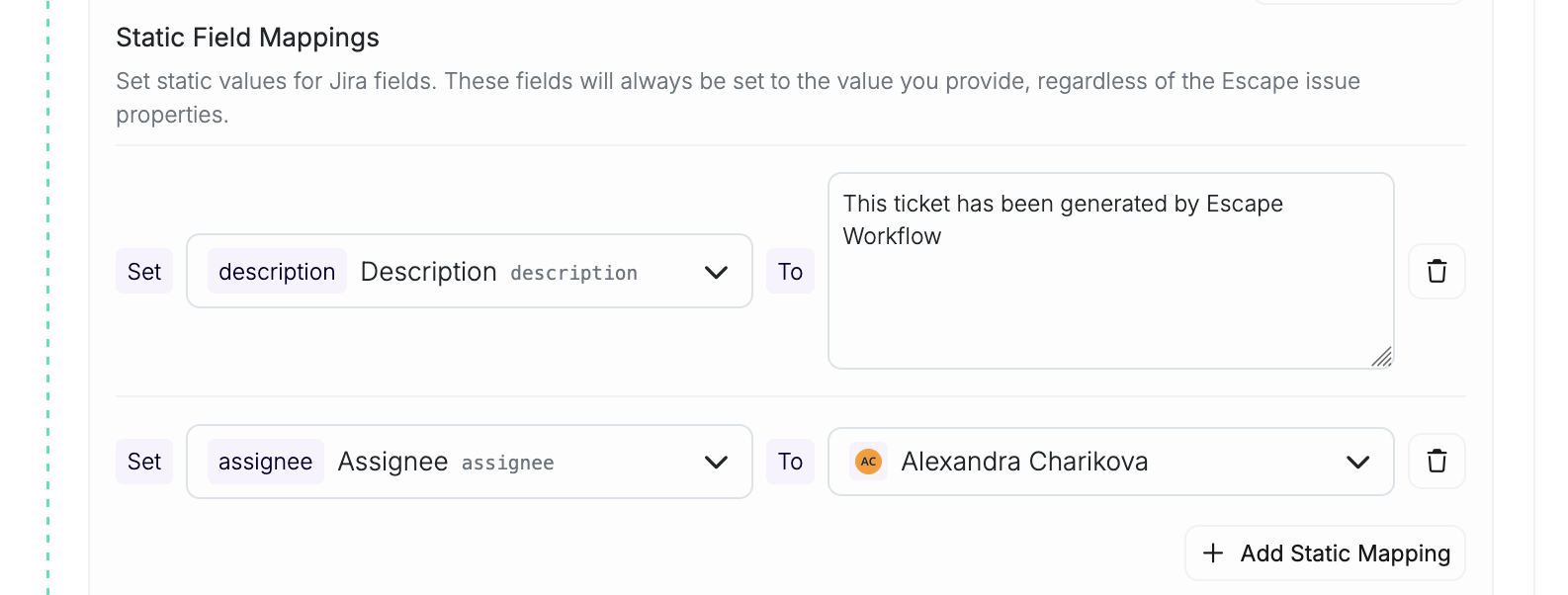 jira-static-mappings